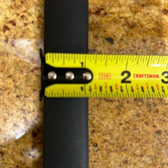 TWO GRILL TOOLS- STAINLESS STEEL WITH BLACK HANDLES- KNIFE EDGE SPATULA AND FORK - Picture 7 of 8